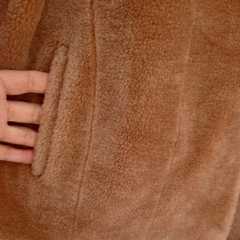 Eifini Tan Sherpa Fleece Cozy Teddy Jacket - Picture 4 of 12